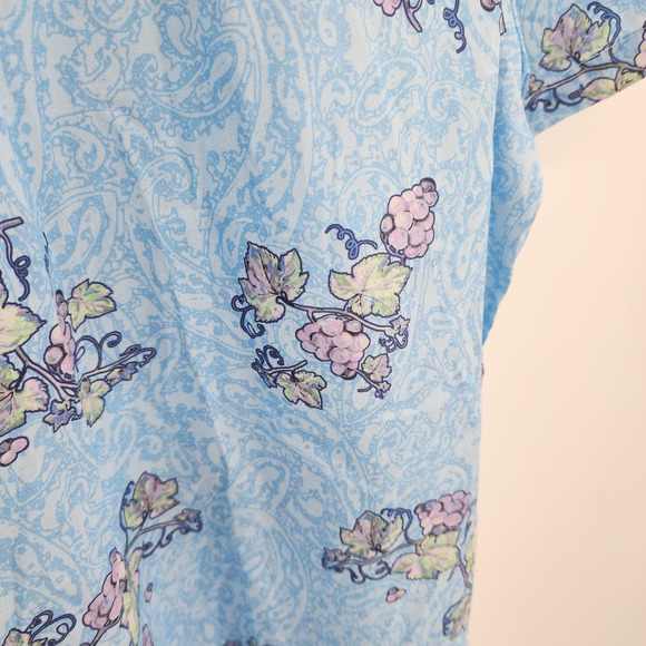 Lords of Harlech Scott Paisley Vines Blue Shirt Button Up Size Small NWT - Picture 6 of 7